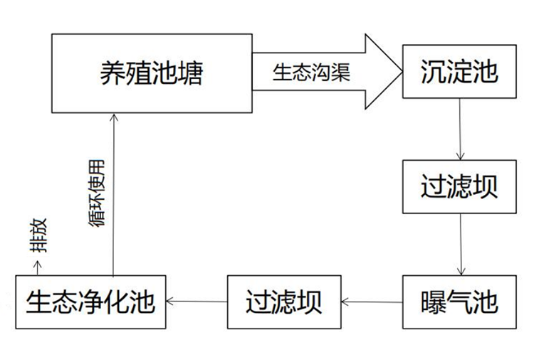 传统三池两坝工艺处理池塘养殖尾水流程 传统三池两坝工艺处理池塘养殖尾水流程